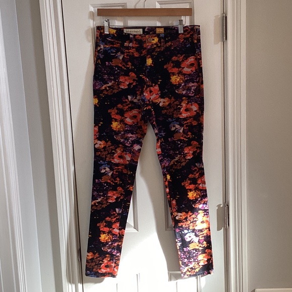 Pilcro and the Letterpress Black Multicolor Stretch Corduroy Skinny Jeans - Picture 3 of 9